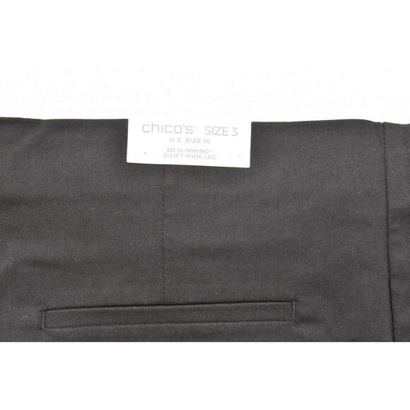 NEW Chico's So Slimming 180 Juliet Wide Leg Crop Pants Black Size 16 NWT - Picture 6 of 8